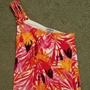 Express one shoulder tank xs